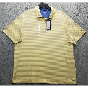 Walter Hagen Golf Performance Polo Shirt Mens 2XL Multi Striped Stretch UPF 50+